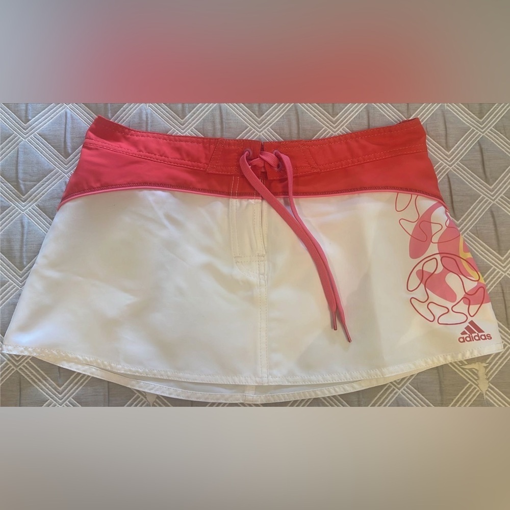 Adidas Pink and White Women's Skirt